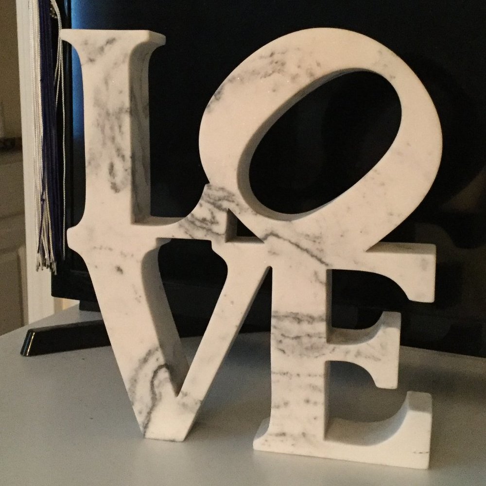 LOVE Marble Decorative Accent